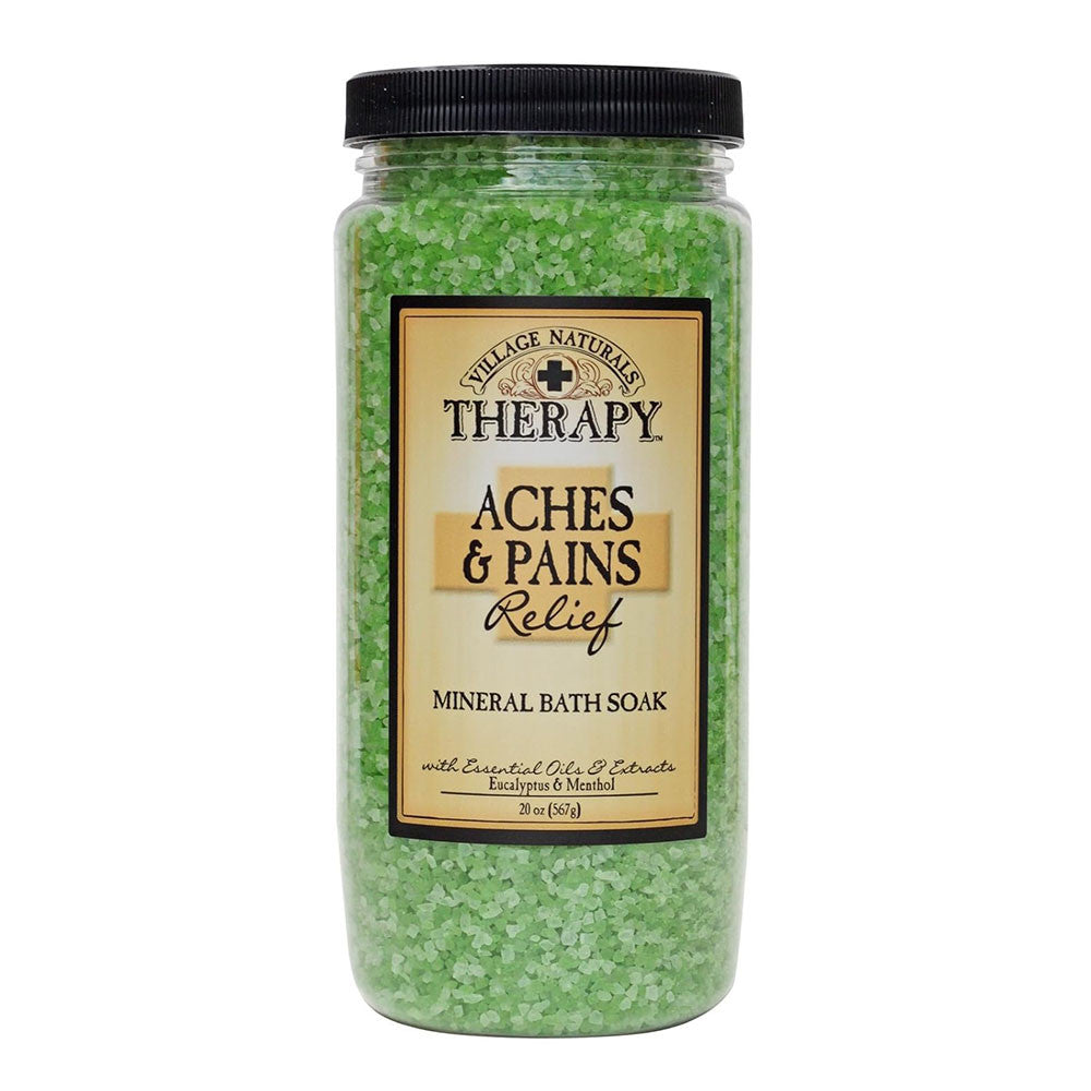 Village Naturals Aches And Pains Tension Relief Bath Soak, 20 Oz
